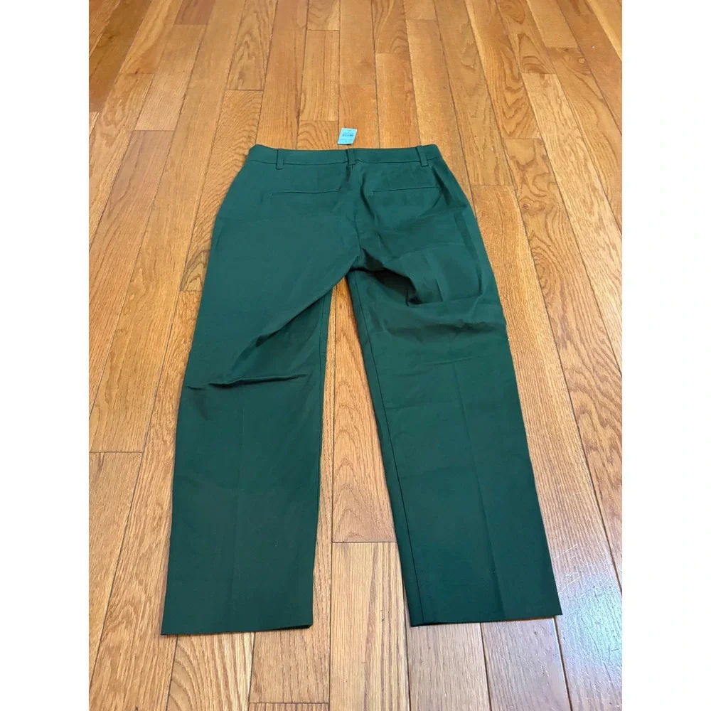Ann Taylor Curvy Ankle Pants Forest Green 2P Petite Stretch Cotton 38747571 $115